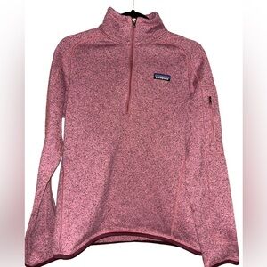 Patagonia Women's Better Sweater 1/4-Zip Fleece pink pullover M Medium